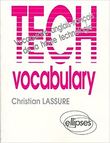  Publisher Tech vocabulary vocabulaire anglais-francais  c9 / sh.