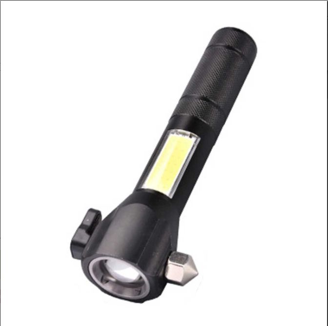  Flashlight Lampe Torche Power Bank Multifonction En Acier Inoxydable Pour Les Randonner