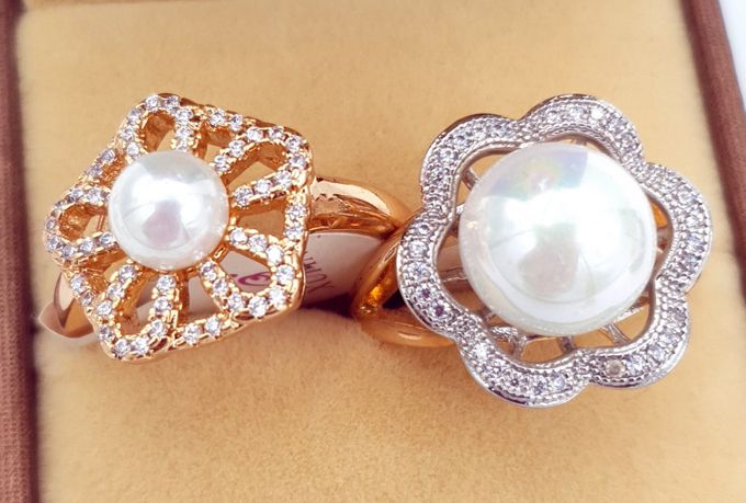  2 Bagues Femme - Plaqué Or 18 K -Zircon- Gold