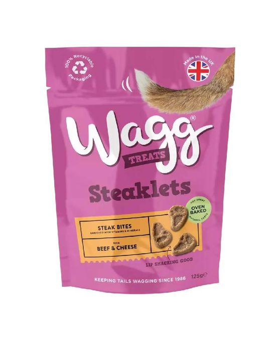  WAGG STEAKLETS Bouchées de steak au fromage friandises pour chiens125g