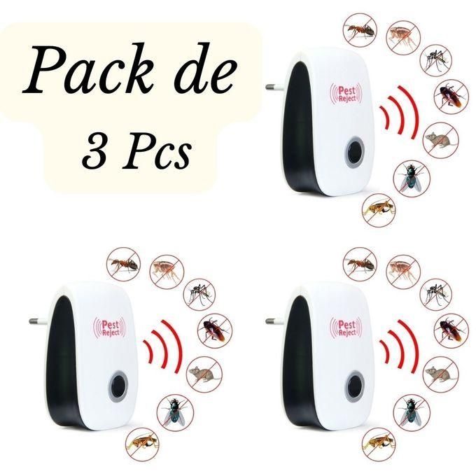  Pack de 3 Appareil Répulsif Anti-Moustiques et Insecte - Blanc