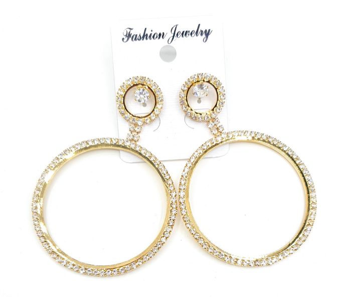  Fashion Jewelery Boucles D'Oreilles Créole -Strass -