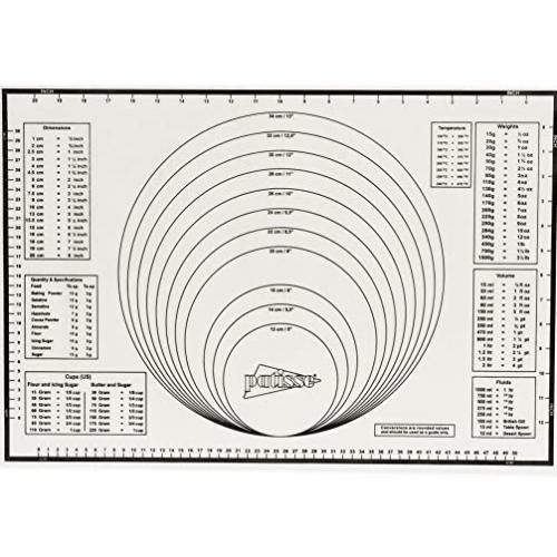  Tapis Cuisson En Silicone métrique 60 X 40 cm /Noir Et Blanc