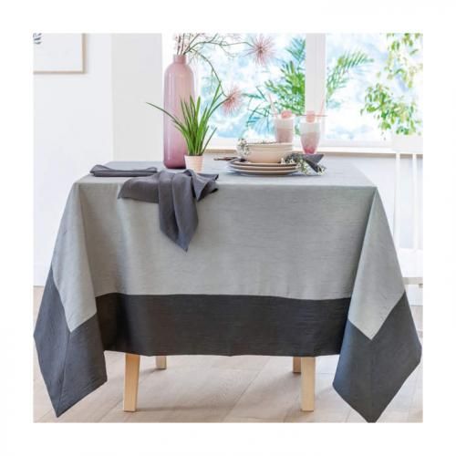  Linex Nappes De Table-F-S -Touraine-Gris+4 serviette