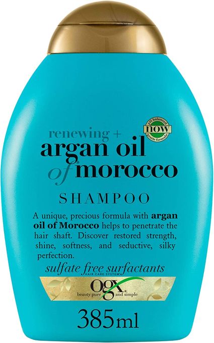  Ogx Shampooing régénérant, huile d’argan marocaine, pour cheveux secs et abîmés 385 ml