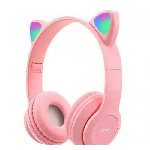  Générique Casque Rose, Casque Bluetooth, Casque Lumineux