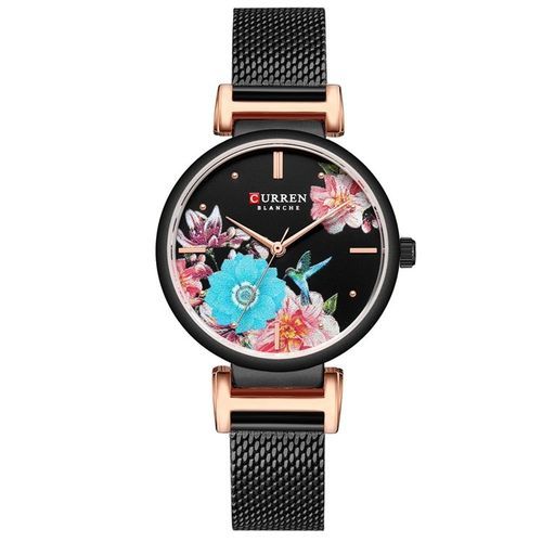  Curren Montre Femme - C9053L - Bracelet Acier Inoxydable - Noir