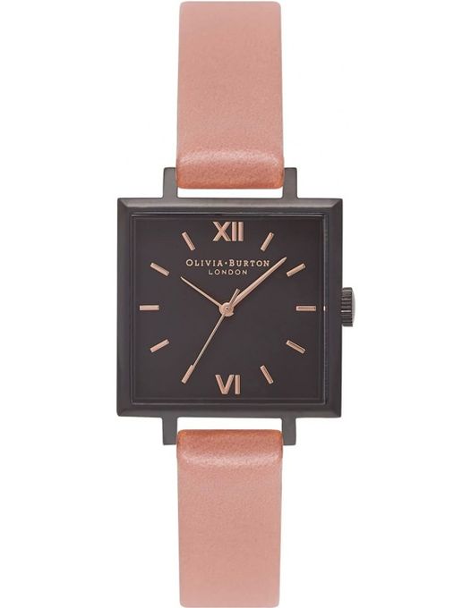  Olivia Burton montre Femme Square OB16SS08 cadran noir