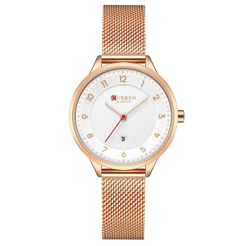  Curren Montre Femme - C9035L -  Acier Inoxydable - Rose Gold/Blanc