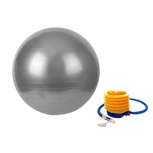  Ballon Fitness Yoga Pilâtes Gym 65 Cm - Gris
