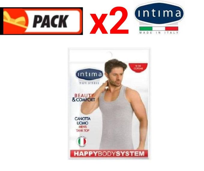  Intima Pack de 2 débardeurs homme Gris