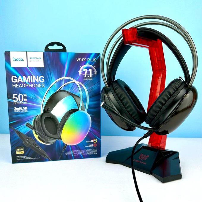  Hoco W109 Plus - Casque Gaming DOLBY 7.1 Filaire RGB