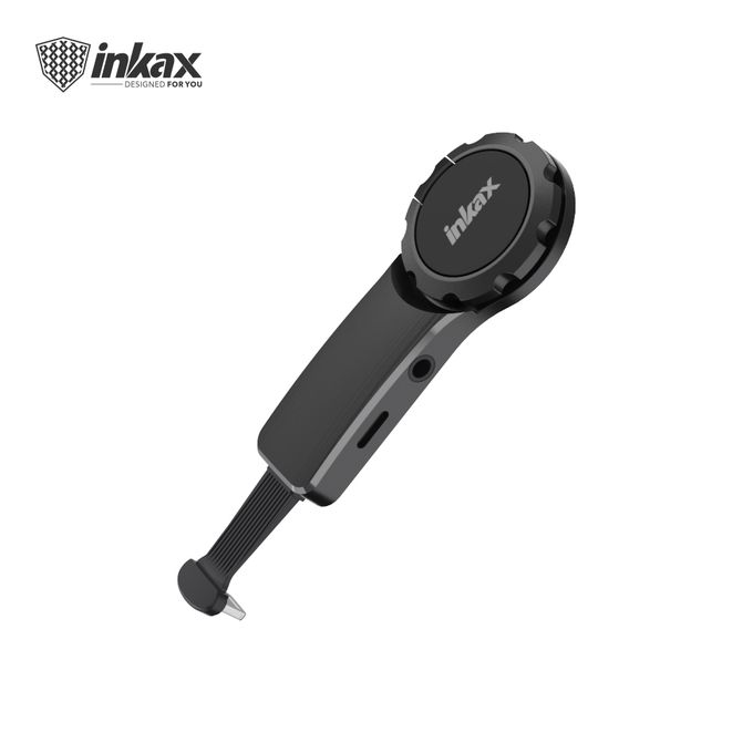  Inkax Ring Adapter Lightning À Une Sortie Lightning Et 3.5 Mm Pour Iphone  - Noir