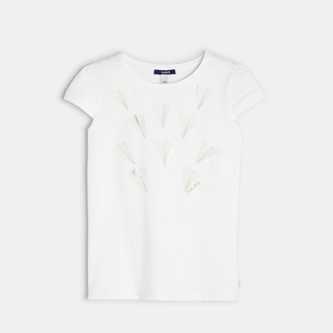  Okaidi T-shirt fantaisie Fille - 00943130800 - Blanc