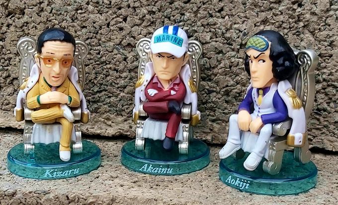  One Piece Lot 3 Figurines One Piece Marine Ford 14 Cm - Akainu - Kizaru - Aokiji