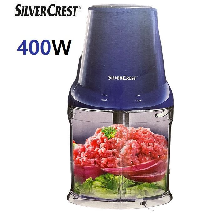  SilverCrest Mini Hachoir électrique 0.5L 400W Bleu