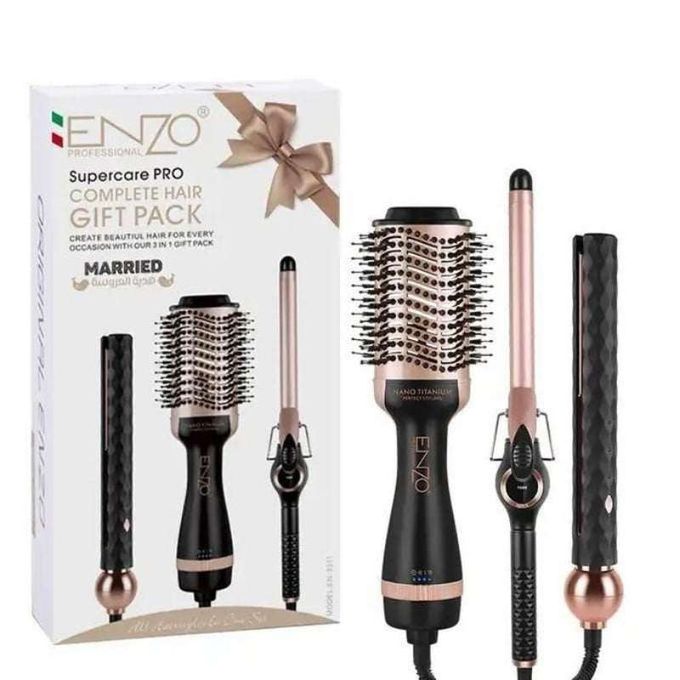  ENZO PROFESSIONAL Brosse électrique Sèche-cheveux, Lisseur, Boucleur