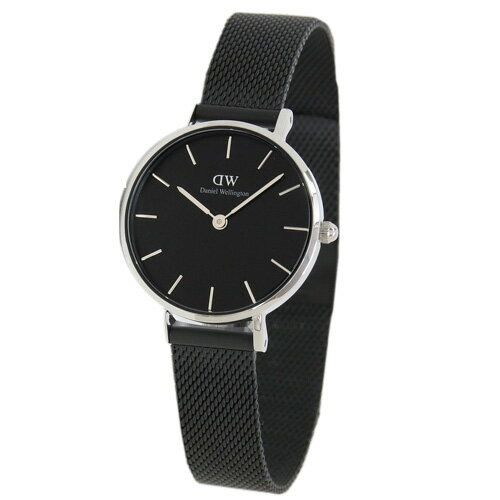  Daniel Wellington Montre Femme Classic Petite Ashfield,Montre Noir/Argent Dw00100246 (01230147158)