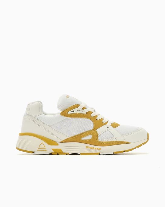  Le Coq Sportif BASKET HOMME LCS R1000 \2210842\ BLANC ET JAUNE