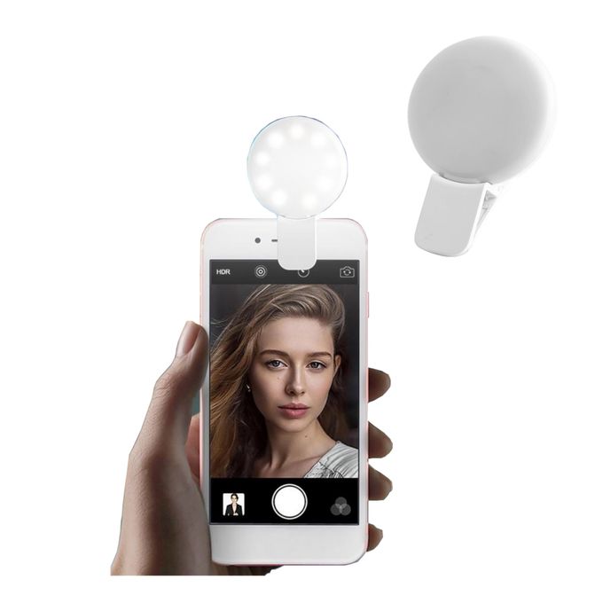  Selfie Light - Mini Q - Pour Smartphone - Blanc