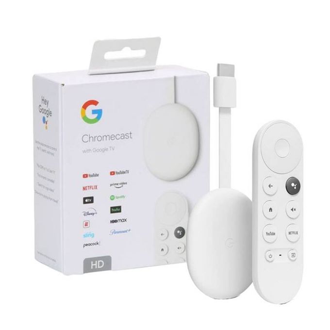 Google Chromecast Streaming Stick FHD - 60FPS-Google TV -4k-blanc