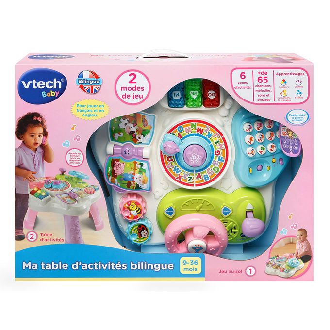  Vtech ma table d'activites bilingue rose