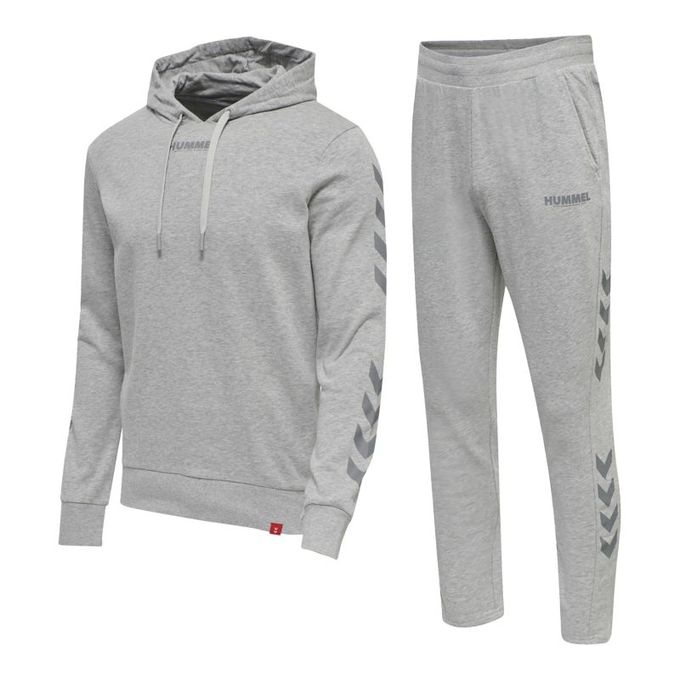  Hummel Ensemble JOGGING Homme HMLLEGACY Hoodie SweatShirt Tendance Super Comfort- Gris