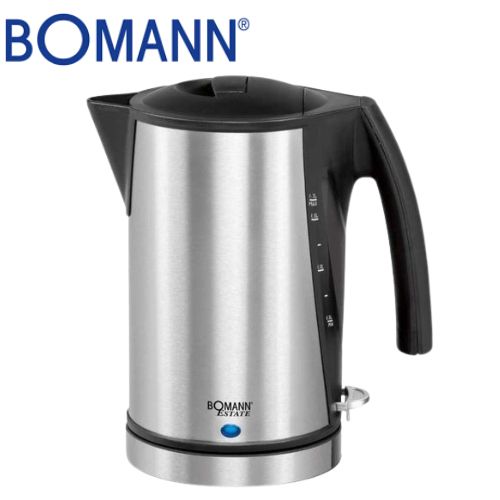 Bomann Bouilloire Electrique Inox Sans Fil - 2200W 1.7L