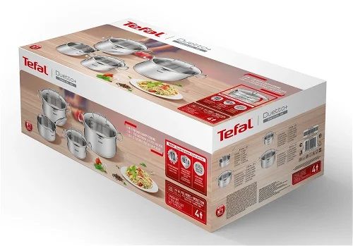  Tefal Duetto Set 7 pièces : 3 faitouts 16/20/24,1 casserole 16 cm, 3 couvercles