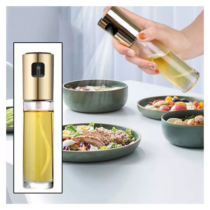 Pluvérisateur d'Huile 2 en 1, Vaporisateur d'olive Bouteille, Spray Huile  Cuisine Verre, Distributeur Olive et de Vinaigre avec échelle, Qualité