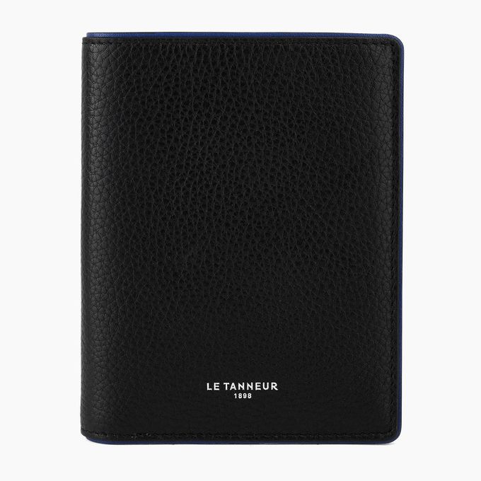  Le Tanneur Portefeuille vertical poche monnaie zippée Augustin en cuir grainé