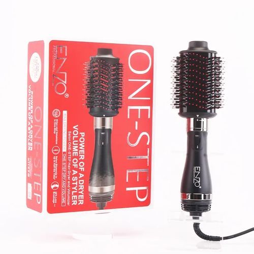  ENZO PROFESSIONAL Brosse Pliable Électrique One Step, Brosse Chauffante Lissante Et Volumateur En Céramique