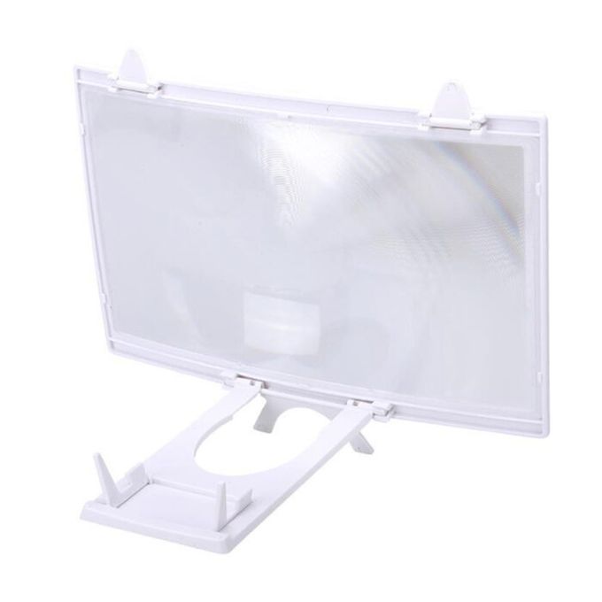  Amplificateur et Agrandisseur  D'Écran Rosh Curved -Support Pliable 12" - Blanc