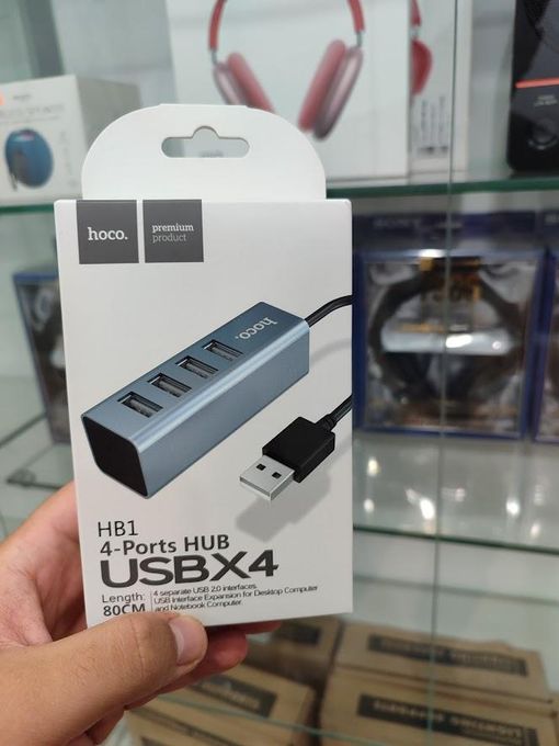  Hoco HUB USB 2.0 4 Ports Chargement Synchronisation Et Transfert De Données Câble De 80 Cm