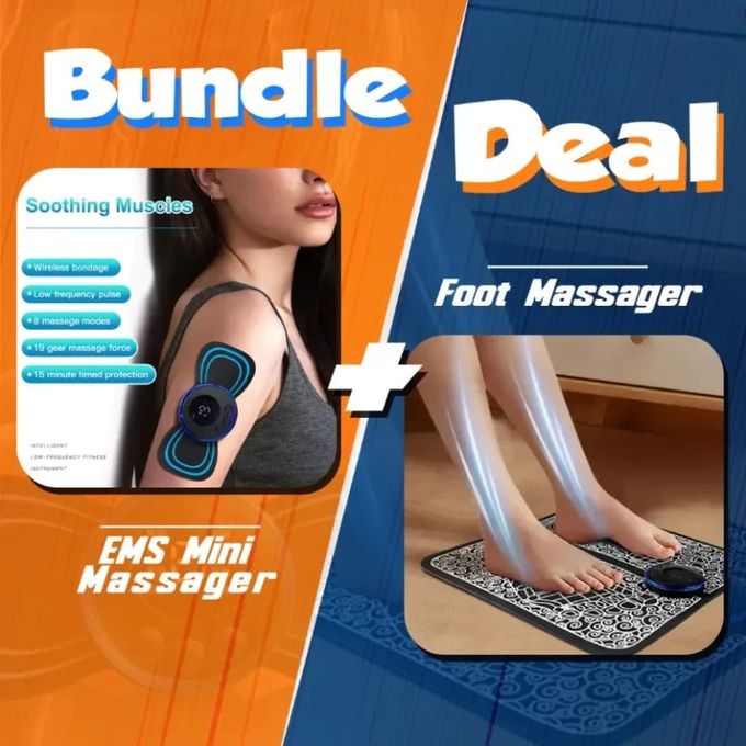  Pack Bien-Être Absolu : Mini Tapis de Massage + Masseur pour les Pieds