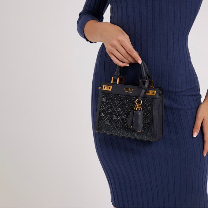  Guess Sac à main de luxe Katey mini satchel couleur Bleu