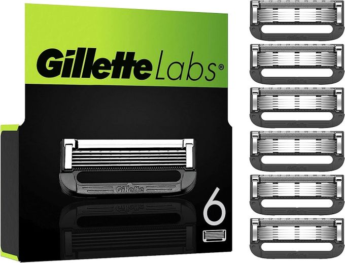 Gillette Labs Pack de 6 Recharges Avec Barre Exfoliante – Authentique