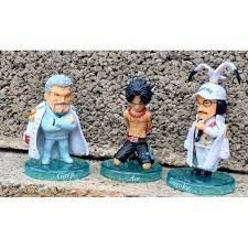  One Piece Lot 3 Figurines One Piece Marine Ford 14 Cm - Sengoku - Ace - Garp