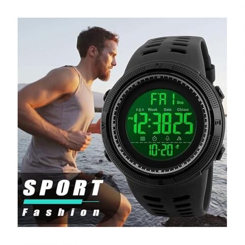  Skmei Montre Pour Homme 1251 - Sport Numérique - Étanche 5Atm -Multifonction - Noir