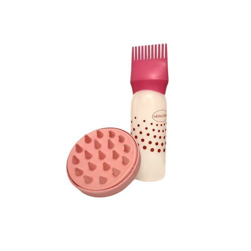  Générique Pack cheveux :  brosse silicone masseur de cuir chevelu + applicateur d'huile