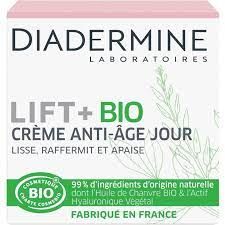  Diadermine Crème Visage - Lift+ Bio Anti-Âge Jour - Lisse, Raffermit Et Apaise 50 Ml