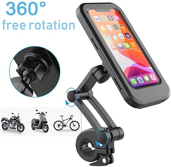 Support de téléphone portable pour vélo et moto Asnoty, rotation à