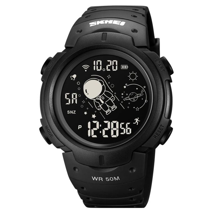  Skmei Montre Pour Homme 1820 - Sport Numérique - Étanche 5Atm - Multifonction - Noir