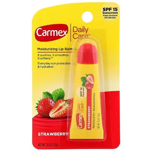  Carmex Daily Care Baume à lèvres hydratant Fraise SPF 15,35 oz (10 g)