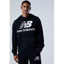  New Balance Sweat à capuche Essential Stacked Logo 03558BK