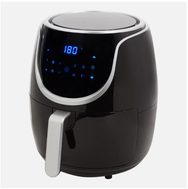  Smart Art Air Fryer 4.5 L, Friteuse à air Chaud 90% 1500W Noir