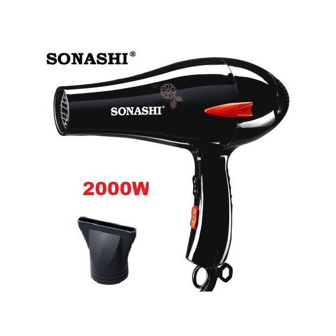  Sonashi Sèche Cheveux 2 Vitesses - 2000 Watts -  Noir Sonashi