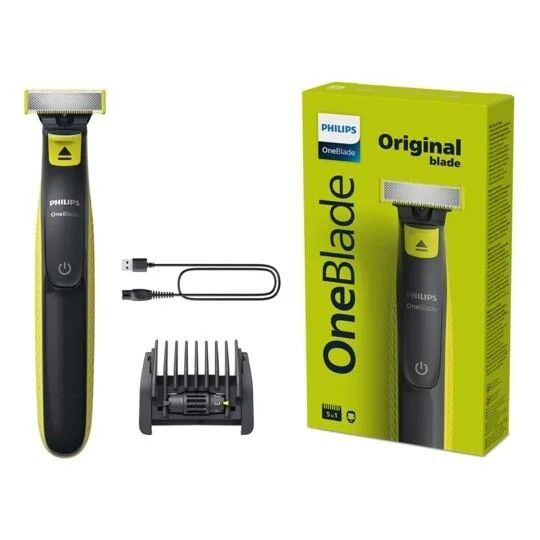  Philips OneBlade Origin'al Visage Tondeuse à Barbe Eélectrique 5en1