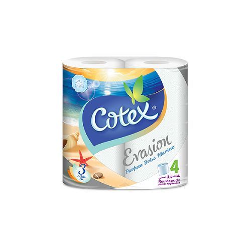  Cotex PAPIER HYGIeNIQUE COTEX EVASION BRISE MARINE X4