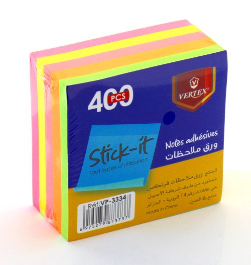  Vertex Post-It Vertex Multicouleur NEON 400 feuilles VP-3334